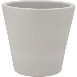 DK Design bloempot/plantenpot - Vinci - lichtgrijs mat - voor kamerplant - D22 x H24 cm - Plantenpotten