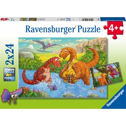 Ravensburger Ravensburger puzzel Vrolijke dino's - 2x 24 stukjes