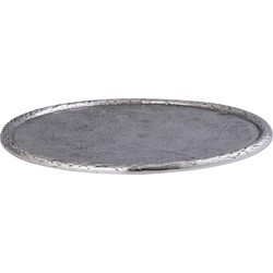 PTMD Plateau Fahdi - 36x36x2 cm - Aluminium - Zilver