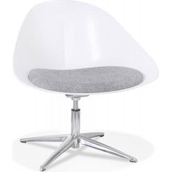 DAPHNE design loungestoel 77x65x74 cm Wit