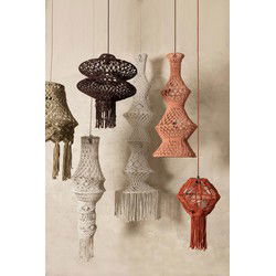 PTMD Hanglamp Milley - 30x30x125 cm - Katoen - Creme