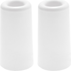 Deltafix Deurbuffer - 2x - deurstopper - wit - rubber - 75 x 40 mm - Deurstoppers