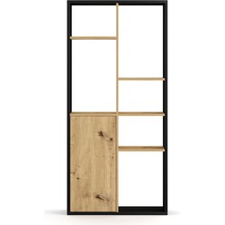 Modulaire Boekenkast met 1 Deur L75 x H160 cm - Space