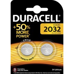 Duracell Knoopcel Batterij, 2032, Niet Oplaadbaar, 2 Stuks