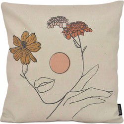 Sierkussen Face Flower - Outdoor | 45 x 45 cm | Katoen/Polyester