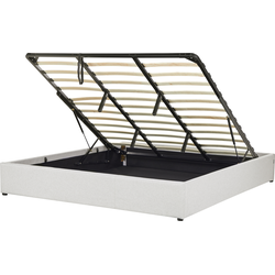 DINAN - Tweepersoonsbed - Lichtgrijs - 180 x 200 cm - Polyester