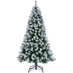 Black Box Kingston kunstkerstboom frosted maat in cm: 215 x 117 groen