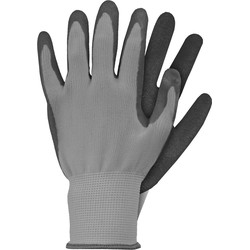 Werkhandschoenen latex grijs S - TalenTools