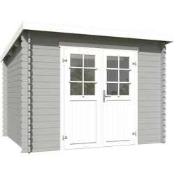 Blokhut Nadia 275x230 Platinum Grey-Wit