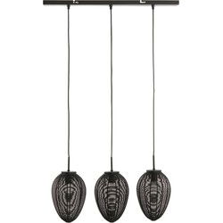 Light & Living - hanglamp - Yaelle - zwart - metaal - grote eettafellamp - E27 - 2969812