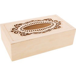 Cosy & Trendy Tissuedoos - 26 x 14 cm - hout - rechthoekig -tissuebox - Tissuehouders