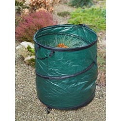 Tuinafvalzak - Met Spiraal - PE - Groen - 175L - H71 x dia.56cm