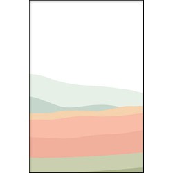 Pastel Landscape I - Walljar - Wanddecoratie - Poster met lijst
