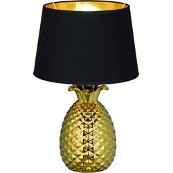 Moderne Tafellamp Pineapple - Kunststof - Goud
