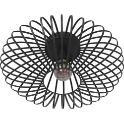 Anne Light and home plafonniere Dunbar - zwart - metaal - 40 cm - E27 fitting - 3097ZW