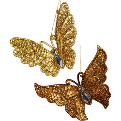 4 inch Butterfly Orna X 2 5x5x10 cm kerstornament