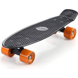 Skateboard Retro 57 cm Zwart-Oranje
