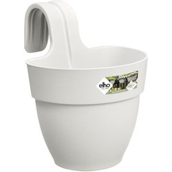ELHO - Bloempot - Vibia Campana Easy Hanger Small - Zijde Wit - Buitenbalkon - L 24,1 x B 20,5 x H 26,5 cm