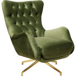 Kare Draaifauteuil Bellissima Velvet Green