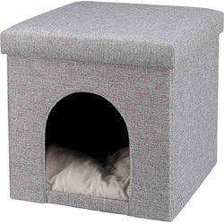TRIXIE POEF KATTENMAND RELAX-IGLO ALOIS GRIJS 40X40X38 CM