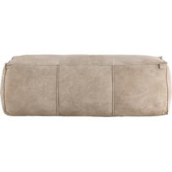 PTMD Poef Marieke - 120x40x40 cm - Suede - Taupe