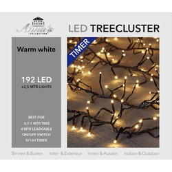 Anna's Collection Clusterverlichting - warm wit - 192 led lampjes - 250 cm - Kerstverlichting kerstboom
