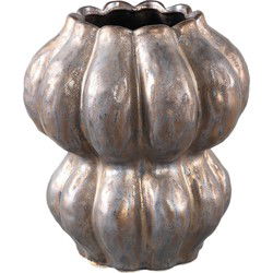PTMD Bloempot Niek - 22x22x25 cm - Keramiek - Brons