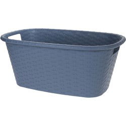 Wasmand/wasgoed draagmand grijsblauw 35 liter 60 x 40 x 25 cm huishouden - Wasmanden
