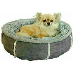 HONDENMAND PLUCHE DONUT GRIJS 51X51X13 CM