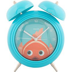 Wekker Peekaboo Goldfish - Blauw - 15.2x6.5x18.2cm
