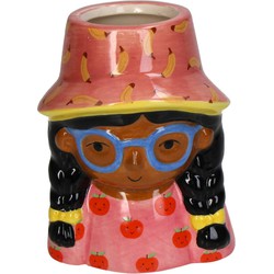 URBANJNGL - Mini bloempot Multikleur – Mini Jill – ↑ 10,2 cm – Gezicht