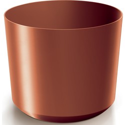 Prosperplast Plantenpot/bloempot Babylon - kunststof - buiten/binnen - koper - D12 x H12 cm - Plantenpotten