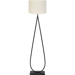 Vloerlamp Tamsu/Livigno - Zwart/Eiwit - Ø40x167cm