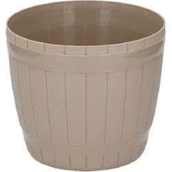 Bloempot Beige diameter 19 cm (set van 2)