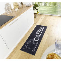 Loper - Koffie - Zwart - 50x150 cm