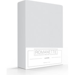 Katoenen Lakens Romanette Lichtgrijs-240 x 260 cm