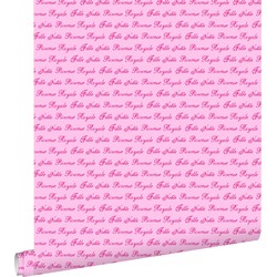 ESTAhome behang prinsessen woorden roze - 53 cm x 10,05 m - 114948