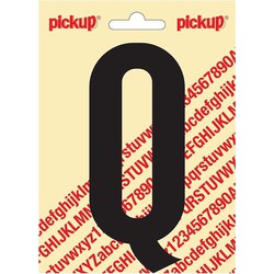 Plakletter Nobel Sticker zwarte letter Q