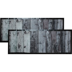 Deurmat "Jack's Door" - 2 stuks - 45x125cm - binnen - droogloopmat - hout