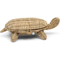Rustic Rattan Turtle Storage Basket