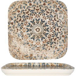 Rinart Serveerschaal - Aztec - Porselein - 22x22 cm - set van 2