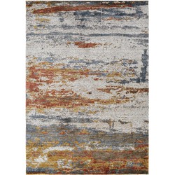 Vercai Rugs Troye Collectie - Laagpolig Vloerkleed - Meerkleurig Tapijt voor Woonkamer - Polyester - Terra - 200x290 cm