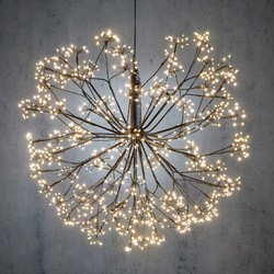 Luca Lighting Kerstverlichting Bal met Warm Witte LED Lampjes - Ø70 cm - Zwart