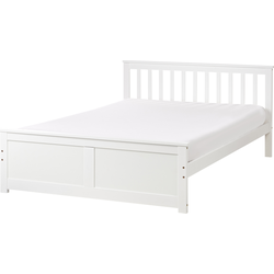 OLENDON - Tweepersoonsbed - Wit - 140 x 200 cm - Dennenhout