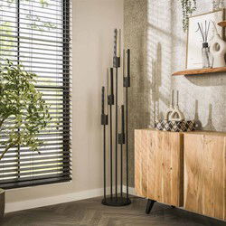 Vloerlamp Zwart Metaal - 5-Lichts - 30x30x176cm