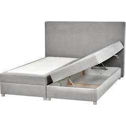 Beliani MINISTER - Boxspringbed-Grijs-Polyester