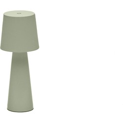 Kave Home - Kleine tafellamp voor buiten Arenys van turquoise geverfd metaal