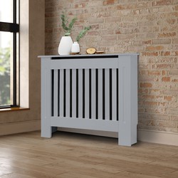 Radiator bekleding 78x19x82 cm grijs MDF