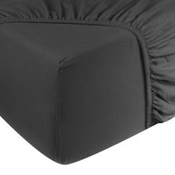 DoubleDry Hoeslaken Jersey 100% Katoen - Tweepersoons 140x200 cm - Zacht & Huidvriendelijk - Rondom Elastiek - Antraciet