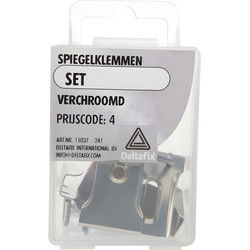 Spiegelklemset verchroomd